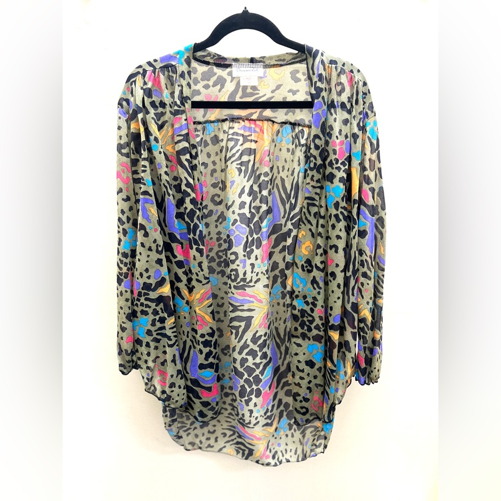Oscar De La Renta vintage Animal Print Top-size Small-EXCELLENT CONDITION